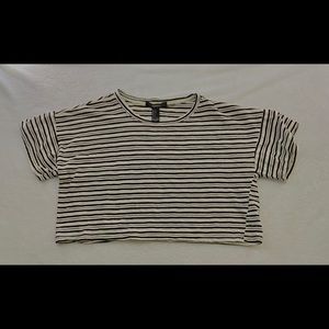 cropped stripped shirt